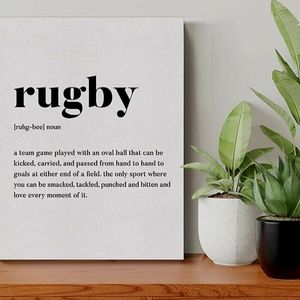 Rugby Framed Canvas Office Wall Art